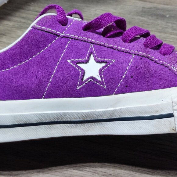 Converse Cons One Star Suede Low Top Skater Sneakers Unisex M 4 W 5.5 Purple - Picture 8 of 14